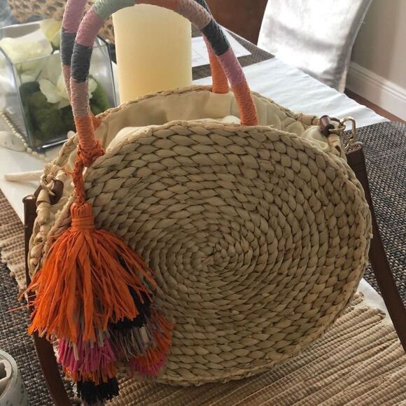 Nordstrom Round straw bag with tassel - Picture 5 of 5